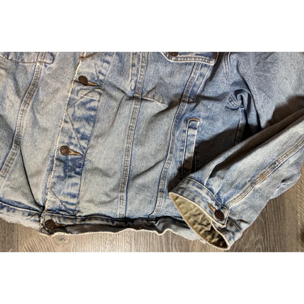 VINTAGE Pepe Jacket Mens XLarge Blue Denim Jean Trucker 90s Y2K Hip Hop Coat - Picture 4 of 8